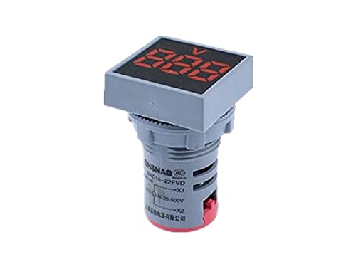 PURYN 22mm Mini digitalni voltmetar kvadrat AC 20-500V voltni tester za ispitivanje napona Merač LED lampica LED