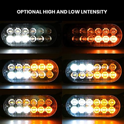 SUHU 10kom Stroboskopske lampe za hitne slučajeve 12-LED trepćuća svjetla za površinski nosač za