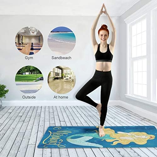 Qilmy Fantasy Mandala Pattern Yoga Mat, non-slip Texture Pro Yoga Mat Eco Friendly Exercise & amp; podloga za vježbu za jogu, Pilates i vježbe na podu