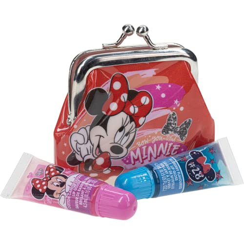 Townley Girl Disney Minnie Mouse na biljnoj bazi 2 kom aromatizirane sočne cijevi za sjajilo za usne sa torbicom