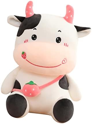 Toyvian 1pc krava lutka igračka djevojka krava punjene životinje Bull Decor punjene igračke djevojke punjene