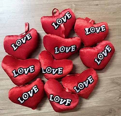 Mini meka slatka crveno srce 5 komada za ljubavnike Valentine rođendan Craft pokloni 13cm x 10cm cca.