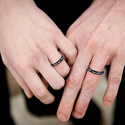 Hematit magnetni prsten za žene muškarci Crna hematit kamena korijenska čakra apsorbira negativnu energiju prsten Nakit Pokloni za žene muškarci Unisex
