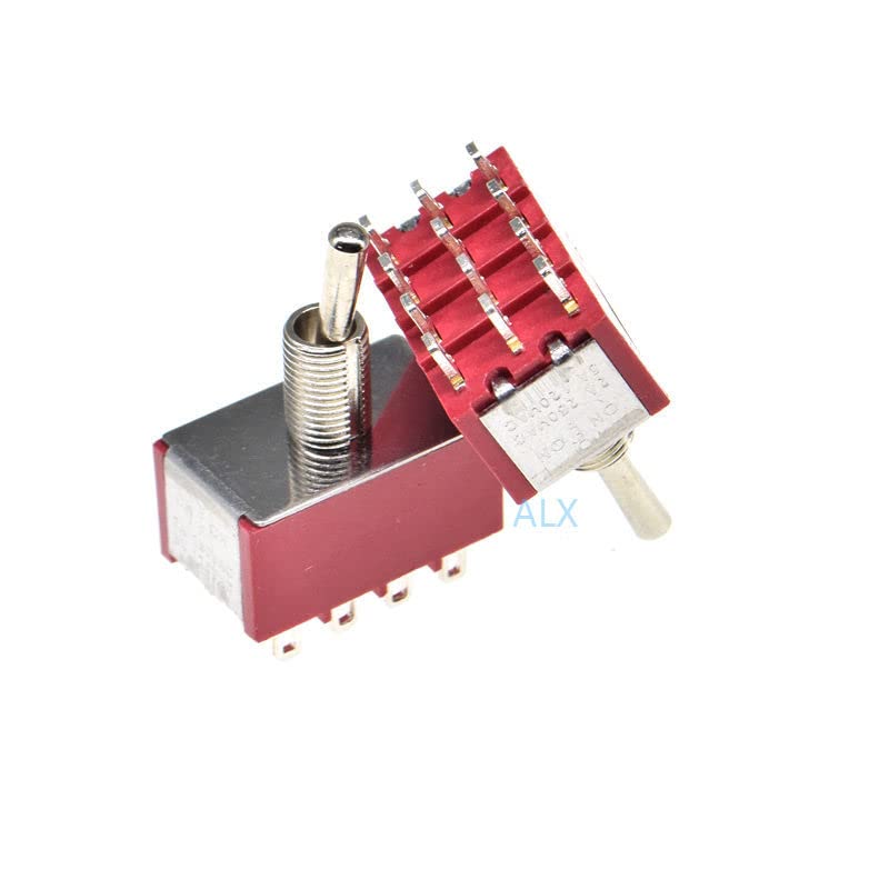 3pcs Mini MTS-403 4pdt 12Pin minijaturni prekidači za uključivanje na mreži prekidači 6A / 125V 2A / 250V MTS 403 MTS403