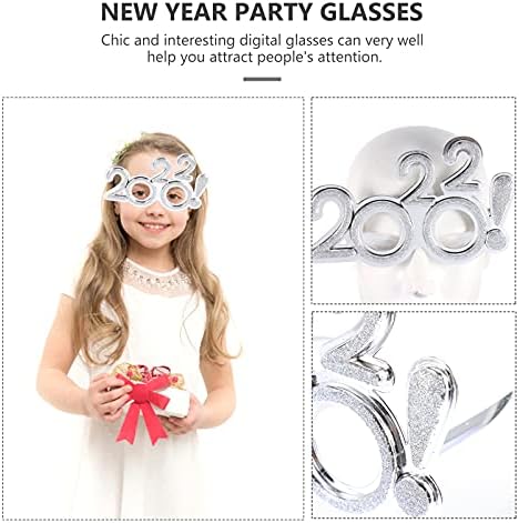 Novogodišnje naočare 2022 naočare: Glitter 2022 naočare za sunce za sunce proslava novost naočare Foto rekvizit za novogodišnje dekoracije za zabave 2022