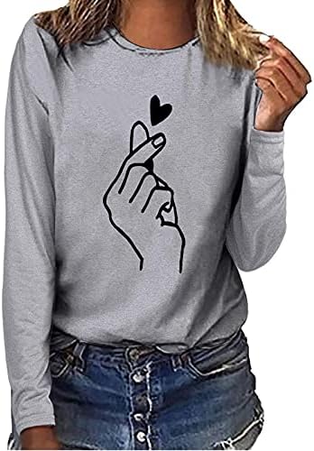 Žene Ležerne majice s dugim rukavima Tors Loot Fit Tunic TOP COMFY grafički ispisana bluza sa džepovima