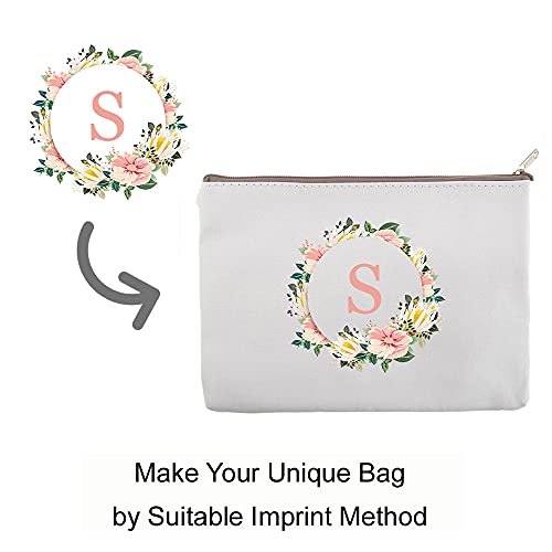 Aspire 12-Pack prazna DIY zanatska torba sa podstavom, torba za šminkanje od bijelog platna, putna kozmetička