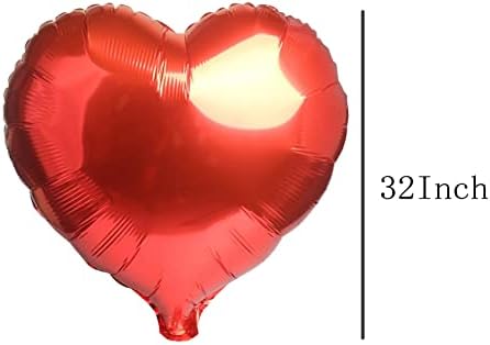 32 inča crvene srčane folije balone.