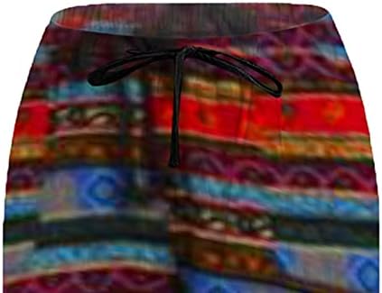 Grafičke pantalone Amikadom za teen Girls Jesen Ljetna gaze posteljina Ležerne prilike za bagerice Ravne