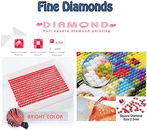 Dijamantni setovi za odrasle, Fantasy Tree Diamond Art Kids početnik DIY 5D boja po brojevima, velikim punim bušilicama Dijamantna točkica Kristal dragulja Art pribor Slike za kućni zidni dekor, 28x80in