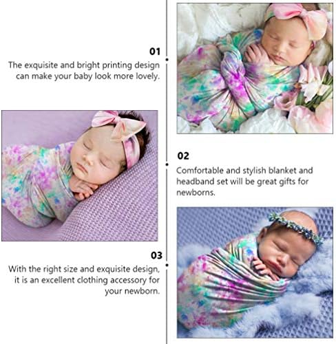 Toyandona novorođenčad zamotavanje zamotavanje primati pokrivač sa pokrivačima za glavu sa lukom za bebe pokrivač