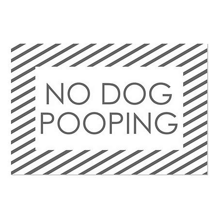 CGsignLab | Nema psa Pooping -stripes bijeli prozor Cling | 36 x24