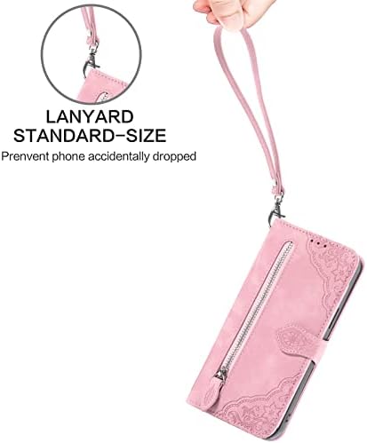 Luxury Case Zipper kožna torbica Shell Zipper novčanik Flip Case za Redmi 9a poklopac telefona narukvica
