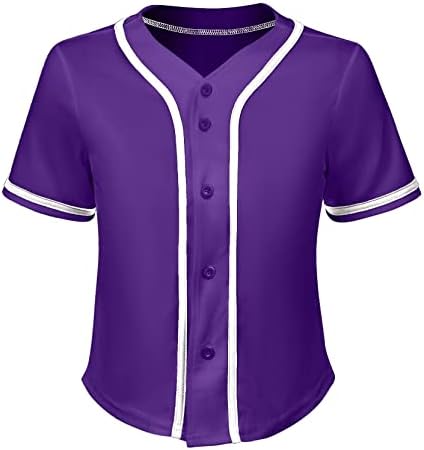 OUTOFGAS Kids Bejzbol dres dugme kratki rukav majica dječaci djevojke personalizirani Hip Hop Casual sportski dres