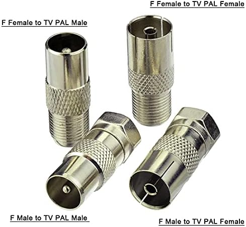 Superbat F ženka / muški za TV pal muški / ženski RF koaksijalni adapter konektori komplet 4 kom