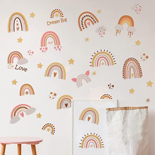 Rainbow zidne naljepnice Naljepnice Rainbow Zidni dekor za dječju sobu Djevojke Djevojke Spavaća soba PlayOpresija