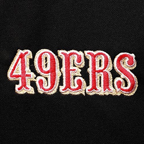 Dunbrooke Muške crne / sive San Francisco 49ers pripravnik punog zip hoodie