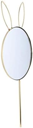WSSBK ručno ogledalo za šminkanje dizajn Zečjih ušiju prijenosno okruglo Kozmetičko ogledalo malo Kozmetičko ogledalo za šminkanje pribor za šminkanje za žene