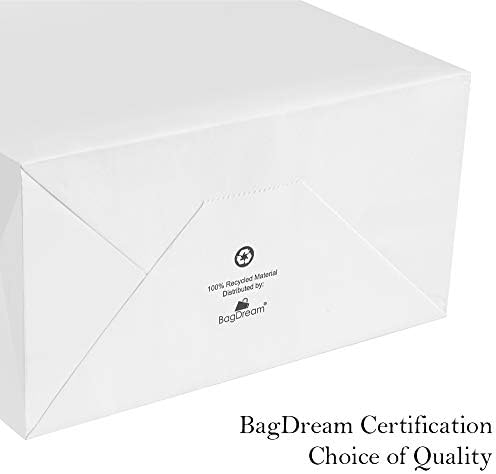 BagDream male papirne poklon kese 50kom 5.25x3. 75x8 inča Kraft papirne kese Party Favor torbe torbe za kupovinu Kraft torbe poklon torbe od bijelog papira sa ručkama na veliko