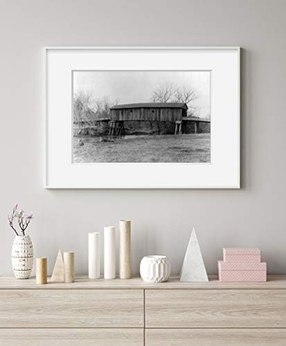 INFINITE PHOTOGRAPHS Photo: Old Covered Bridge, 1861, Livingston, AL | Sumter County / Vintage Photo reprodukcija