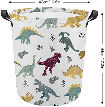 Colourlife vodootporna platna rublje košara košara divlja Dinosaur sklopiva igračka za pohranu odjeće kante za pohranu kante s ručkama