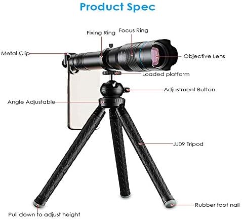 HD 60X profesionalna telefonska kamera sočiva teleskop sočiva astronomski zum sočiva proširivi Stativ za većinu pametnih telefona (APL-JS60X sa stativom