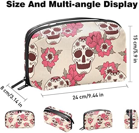 Kozmetička torba,preslatke prostrane torbe za šminkanje putna lobanja sa Florals Novelty Toiletry Bag accessories