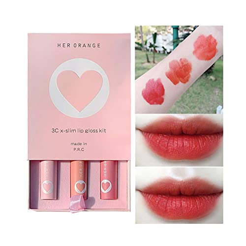 Set djevojka Valentinovo paket za usne dan glazura srce baršun tri roze poklon go ruža usne