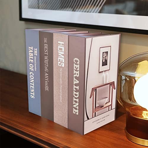 4 kom moderna tvrda lažna dekoracija knjiga za Stolić za police za knjige-modni Faux Books Stack dizajn