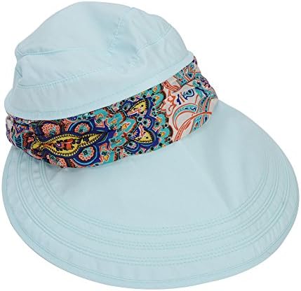 Ženski šešir za sunčanje sa odvojivim krunom i šalkom za vrat za zaštitu od sunca, štitnik za zaštitu
