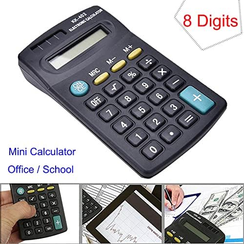 Kalkulator prijenosnog tipa sa 8-znamenkasti LCD displej, uredski proizvodi, standardna funkcija za student, crna, 11,5x6,5cm