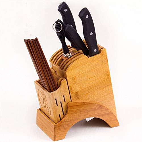 GUANGMING-bambusov Nož Blok univerzalni prazan Nož Blok držač noža ventilacijski dizajn odvojivi umetak