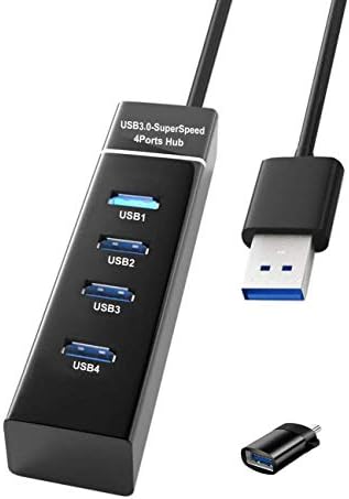 PS4 / PS5 USB Hub, ApexOne 4-Port USB 3.0 Hub brzi 5Gbps USB Splitter Adapter za PS4/PS5, Xbox One/360, Miš, Tastatura, Laptop, Notebook računar, Moblie HDD, MacBook, Mac Pro/Mini, iMac, Surface Pro