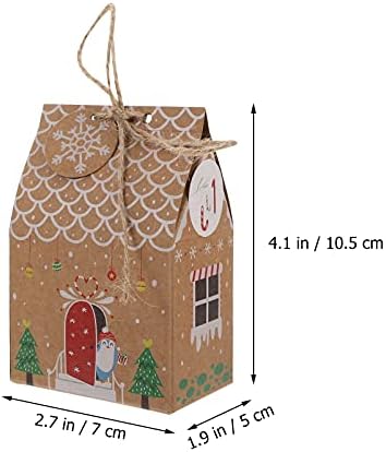 Nolitoy 2 setovi poklon snježne kalendare Advent Bag Xmas Kraft za kuću za omotavanje zamotavanje zamotavanje HOSS-ove kućne torbe za torbe predstavljaju oznake s opskrbom konopljama