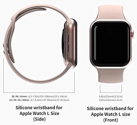 Sicikonske trake Sinjoru za Apple Watch, podesive silikonske pojaseve za Apple Watch seriju ultra / 8 / SE2 / 7/6 / SE / 5/4. Silikonska narukvica za jabuku veličine L 38/40/41/42/44/45 / 49mm