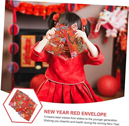 Toyvian 18kom godina tigra je blagoslov kineske crvene koverte de vjenčane koverte Hong Bao crvene koverte koverte sa srećnim novcem koverte sa crvenim papirnim novcem koverte sa crvenim paketima D5