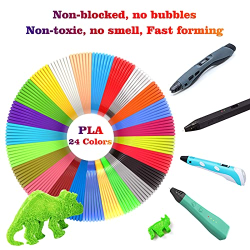 24 različite boje 3D olovka za punjenje PLA 1,75mm, svaka boja 5 metara, dikale 3D ispisni olovka