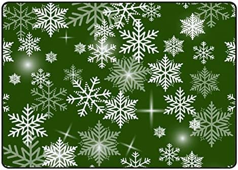 Xollar 63 X 48 u velikoj djeci prostirke za djecu Zelena bijela snježna pahuljica mekani rasadnici