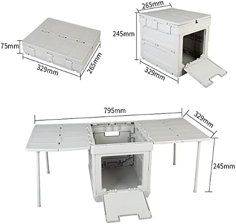 Kuvnpj Kamp za skladištenje, 16,5L sklopivi zaklopku za odlaganje za odlaganje stola za odlaganje za odlaganje