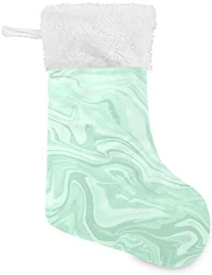 Xigua 2 Pack Božićne čarape, Sažetak Mramorna metvica Zelena Xmas Čarape Kamin Dekoracija Viseći ukras 17.7 inča