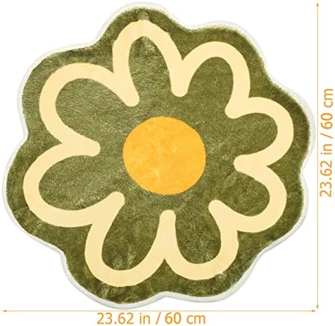 Cabilock zelena prostirka za kupanje u obliku cvijeta za domaćinstvo tepih u obliku cvijeta poliester prostirka