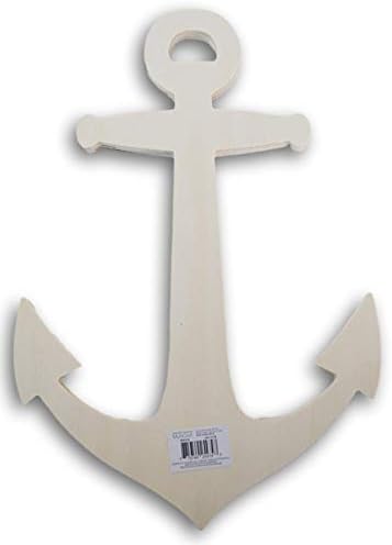 Multicraft Unfinished wood Wall Decor plak-Anchor-9 x 13.75 Inches
