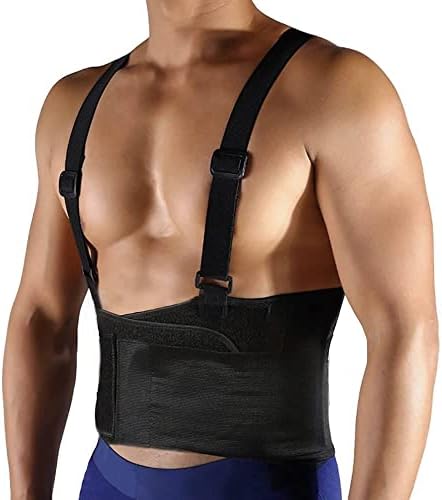 Sawqf Sportska lumbalna potporna pojasa za donje leđa s podesivim trakama, teškim podizanjem sa vešalicama