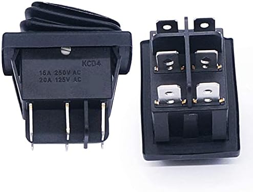 SVAPO 2pcs vodootporan zasumni prekidač 6 pin uključen / isključen / na 3 pozicija crna 250V