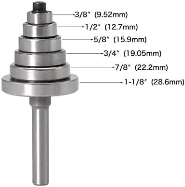 Lrjskwzc bitovi za Usmjerivače 6 / 6.35 mm T-Slot mlin 7 ležajni žljeb sa ležajnim utorom za