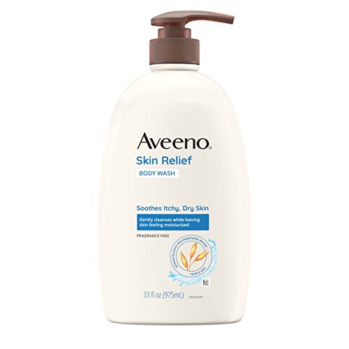 Aveeno Skin Relief pranje tijela bez mirisa sa Triple Oat Formula umiruje svrab, suhu kožu, formuliran & bez sapuna, 33 Florida. Oz & amp; skin Relief hidratantni losion za veoma suhu kožu, 33 Florida. oz