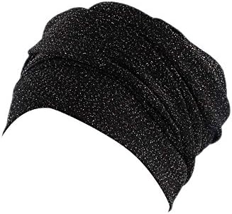 Plisirana kapa za žene jednobojna marama Vintage Turban Afrika head Wraps Beanie Skull Caps navlake za kosu