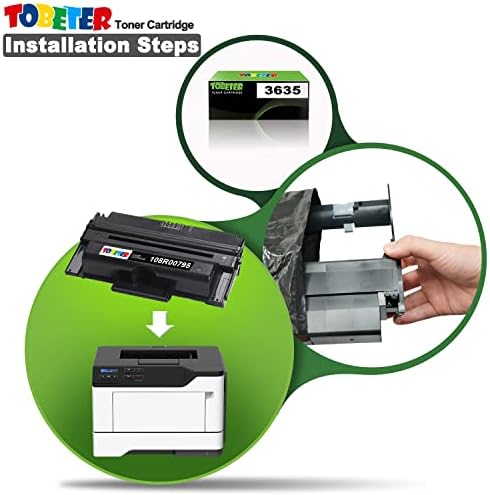 ToBeter prerađen 3635 zamjena tonera za Xerox 3635 MFP 108r00795 108r00793 korištenje s Xerox Phaser 3635 3635MFP 3635mfp/s 3635mfp/X Printer