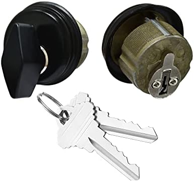 Easolok komercijalni motirski cilindar za zaključavanje sa tipkama i thumburn-om, brava za vrata za aluminij / cink legure, 1 set, crna