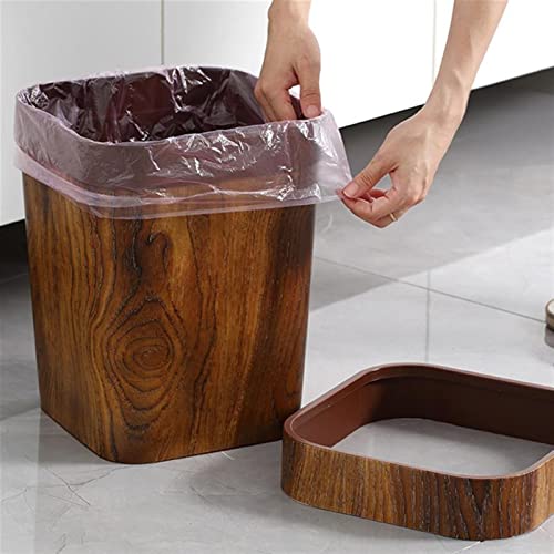 Ditudo kanti za smeće može retro imitacija drveta Tekstura smeće kanti Veliki kvadratni kantu za smeće Kuhinjski